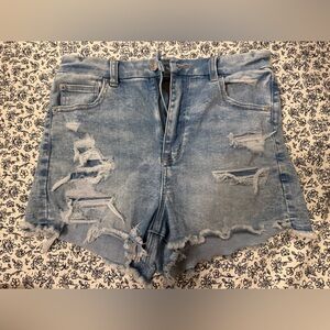 American Eagle Outfitters Light Blue Denim Shorts- High Waisted